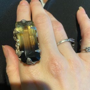 Sterling silver quartz ring 6.5